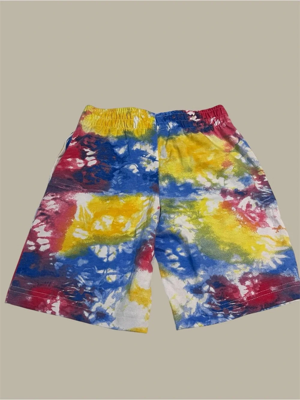 Nike Kids Tie-Dye Cotton Shorts - Blue, Yellow, Red